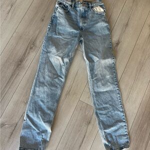 Abercrombie & Fitch Light Blue Straight Jeans 90s straight ultra high rise